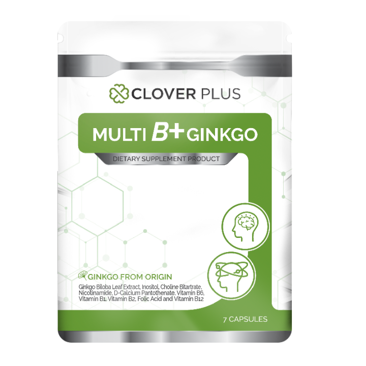 clover-plus-multi-b-ginkgo-มัลติบี-พลัส-จิงโกะ-สารสกัดจากใบแป๊ะก๊วย-7-แคปซูล-x-5-ซอง-อาหารเสริม