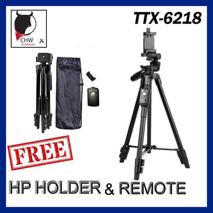 New TTX-6218 Mobile Phone Tripod Camera Stand With Remote Shutter | Lazada