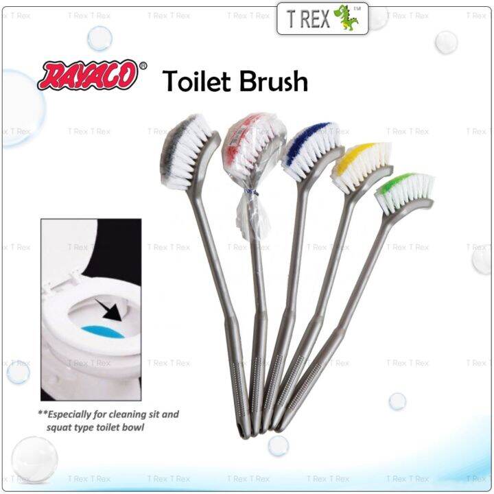 Rayaco 1008 Long Handle Special Angle Toilet Brush / WC Bathroom Brush