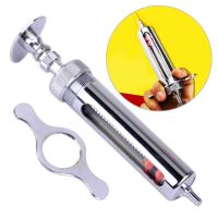 ┋∏ 5ml/10ml/20ml/30ml/50ml/100ml Stainless Steel Metal SyringeEnema sampler dispensing with ink Enema syringe Feeding booster