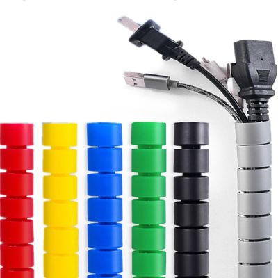 【cw】 8/10/15/20/25mm 1M Organizer Pipe Protection Wrap Winding Cable Wire Protector Cover Tube Clip 6 Colors 【hot】 !