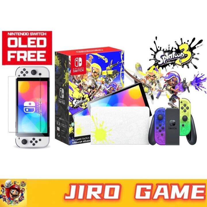 Nintendo Switch Console OLED Splatoon 3 Special Edition [Free Tempered