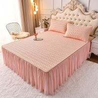 Rubber mat bed summer bed skirt three-piece machine-washable washed air conditioning upholstered seat son folding antiskid bedspread