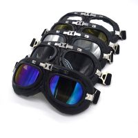 Mooreaxe Motorcycle Goggles Glasses WWII Steampunk Vintage Pilot Jet Helmet Glasses Biker ATV Cycling Ski Sunglasses Ski Goggles