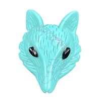 1.5Inch Turquoise Fox Head Pendant Necklace Healing Chakra Crystal Animal Statue Figurine Gifts