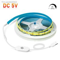 ۩ DC 5V COB LED Strip Light USB Powered Flexible Tape High Density 300LEDs/m Adhesive Ribbon with Motion/Touch/Hand Sweep Sensor