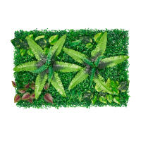 6x ประดิษฐ์รั้วผนัง greenery แผงตกแต่งใบไม้ Hedge หญ้า mats Pad 6xartificial Living Plant Foli Hedge GRASS