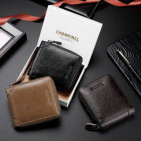 Spot Cross -Border Generation C -Brand Gift Box MenS Wallet Header Cowhide Pocket Bag Zipper Money Clip Horizontal