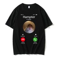 Dank Meme Hamster Staring Front Camera Hampter Calling Graphic T-shirt Men Casual Oversized Tshirt Unisex Pure Cotton Tees