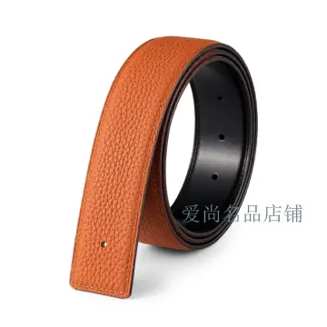 Ultra-thin single belt headless leather belt for men and women 3.2