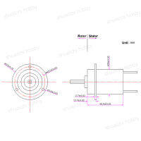 1PCS แคปซูล Conductive Slipring Dia.35mm 2CH 40A 360องศาหมุน Joint Connector Transmission Electric Collector Slip Ring