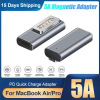 5A Metal Magnetic USB C Adapter Type C to Magsafx 2 Connector PD Quick Charge Adapter with LED Indicator For MacBook Air/Pro