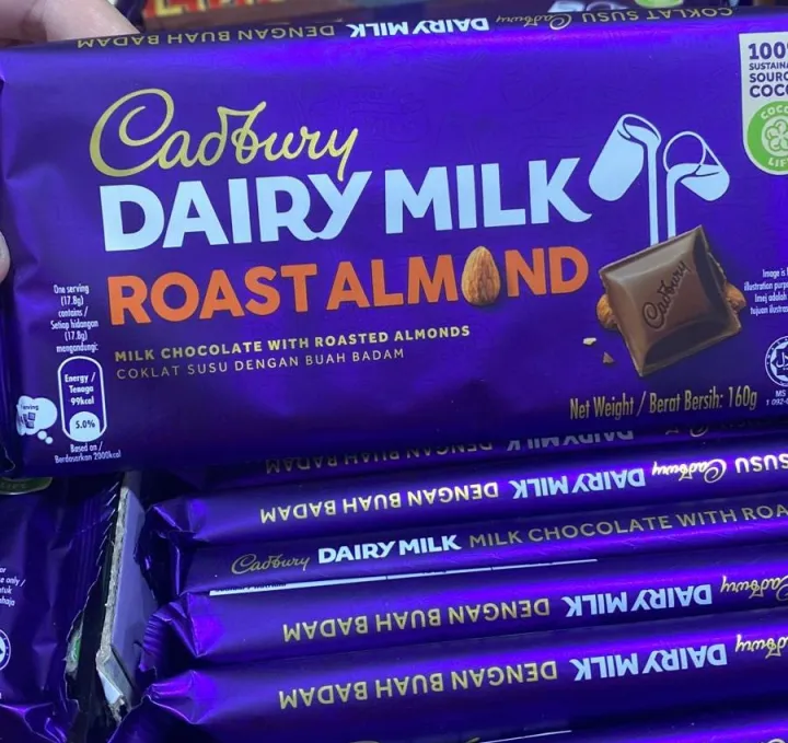 Cadbury Dairy Milk (roasted almond) 160 grams Lazada PH