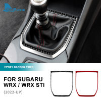 AIRSPEED แผงเกียร์คาร์บอนไฟเบอร์แท้สำหรับ Subaru Wry 22-23 Centre Centre เฟรมแผงเกียร์เกียร์กรอบด้านในสติกเกอร์แผงสติกเกอร์ชิ้นส่วนภายในรถ