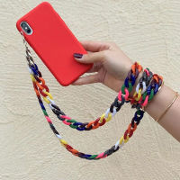 Phone For Jewelry Anti-lost Chain Halter Lanyard Accessories Women Colorful Long Acrylic