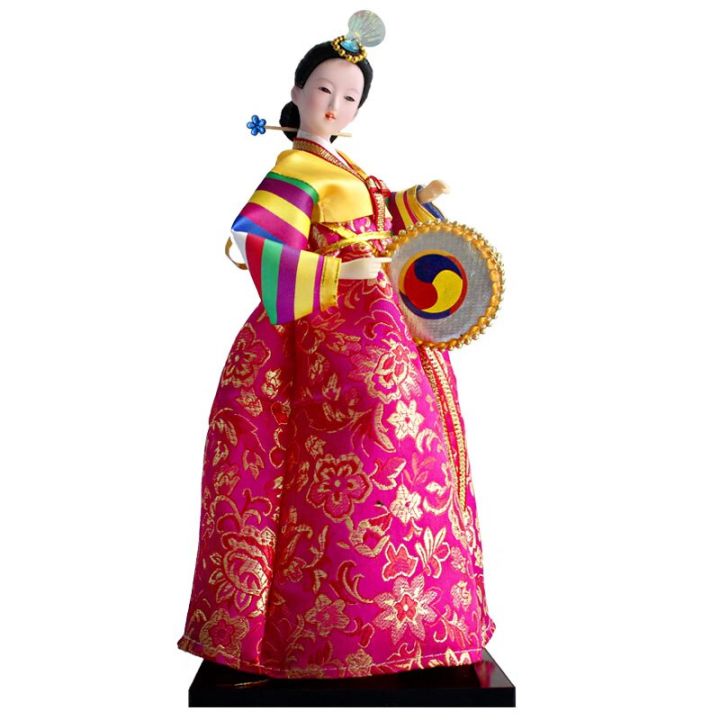 ตุ๊กตาฮันบก30cm-ตุ๊กตาเรซิ่นเกาหลีดั้งเดิม-zl234งานฝีมือศิลปะสำหรับของตกแต่งบ้านตุ๊กตาพื้นบ้านเกาหลี