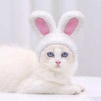 ZZOOI Kitten Puppy Cartoon Rabbit Ear Hats Dogs Cats Funny Bunny Caps Dress up Party Cosplay Costumes Accessories Pet Products