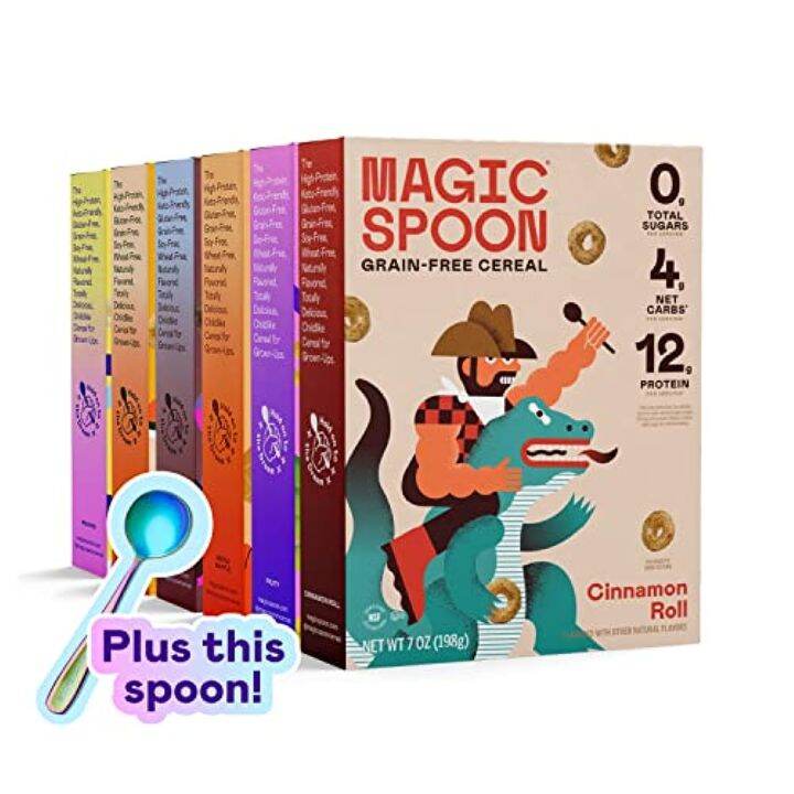 [PREORDER] Magic Spoon Cereal, Variety 6Pack of Cereal and Spoon