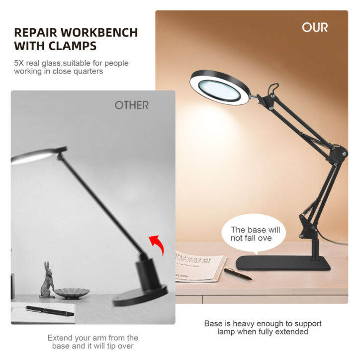 magnifying-led-desk-lamp-with-base-amp-clamp-5x-magnifying-glass-3-color-modes-10-adjustable-brightness-2-in-1magnifying-glass-with-light-and-stand-adjustable-swivel-arm-lamp-craft-light