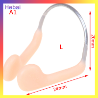 Hebai ทนทานไม่ลื่นไถลซิลิโคนเหล็กลวดจมูกคลิปสำหรับการดำน้ำ