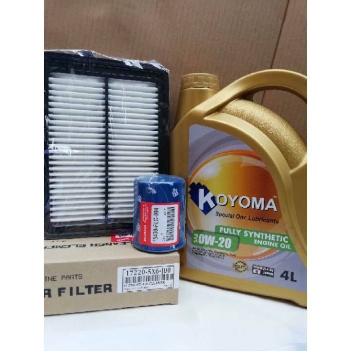 HONDA ODYSSEY RC1 2014y AIR FILTER + OIL FILTER + KOYOMA 0W20 FULLY