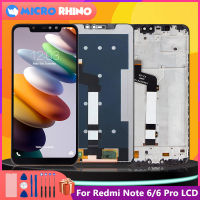 เดิม6.3 "จอแสดงผลสำหรับ Xiaomi R Edmi หมายเหตุ6 6Pro จอแอลซีดี M1806E7TG M1806E7TH M1806E7TI ที่มีหน้าจอสัมผัส Digitizer แทนที่ชิ้นส่วน