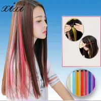 XiXi wig piece, hair extension piece, color straight hair piece, simulation hair, women
