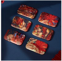 Anime Tian Guan Ci Fu Hua Cheng Xie Lian Comic red maple forest tinplate badges 6 pieces Brooch Pins Collection Cosplay Gifts