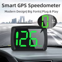 GPS HUD Digital Speedometer Head Up LCD Display KMH Reminder Meter Car Electronics Accessories Big Font Speed for All Cars