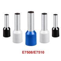 【DT】 hot  100pcs E7508 Tubular Wire Cold Pressure Connector Electrical Terminals Cable Crimps Wire Ferrules For 0.75mm2  20AWG Wire E7510