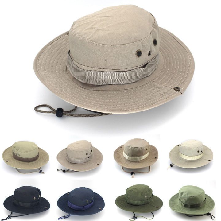 หมวกปีนเขาหมวกอาบแดดขอบมนหมวกหน้าร้อน-topi-bucket-หมวกลายการ์ตูนหมวกเดินป่าหมวกปีก