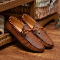 Fashion Leather Men Casual Shoes Luxury Brand comfortable Slip on Formal Loafers Men Moccasins Italian Soft Male Driving Shoes