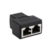 RJ45 Ethernet Network Splitter Connector Adapter Extender Ethernet Cable 1 Female to Dual Female Cable Joiner Coupler for Modem