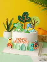 【CW】△☈  Soft Glue Toppers Happy Birthday Jungle Jurassic Kids Boy Gifts