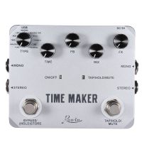 Rowin Time Maker 11 Types of Ultimate Delay Pedal for Guitar Bass with Tap Tempo Projector Mounts