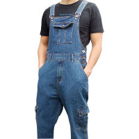 Mens Denim Overalls Mens Overalls Jumpsuit Large Size Strap Straight Blue Jeans With 7 Pockets More sizes 30-48 50