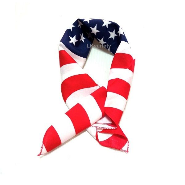 ผ้าลายธงชาติอเมริกา-แบบคลื่น-ผ้าพันคอ-ผ้าโพกหัว-bandana-american-flag-wave-scarf