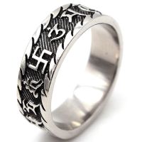 [Zhongxi ornaments ] Aroutty Mantra Heart Sutra Ring Six-Character Men 39; S Women 39; S Stainless Steel Couple Rings Domineering Personality Dropshipping