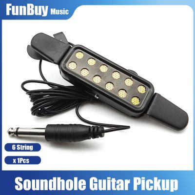 ‘【；】 12 Hole Acoustic Electric Guitar Pickup Transducer Amplifier Clip-On Sound EQ Pickup Microphone Wire