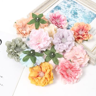 [AYIQ Flower Shop] 10/20ชิ้นดอกโบตั๋นดอกไม้หัวเป็นกลุ่มดอกไม้ประดิษฐ์งานแต่งงานบ้านดอกไม้ตกแต่งผนัง DIY งานฝีมือที่ทำด้วยมือประดิษฐ์ดอกโบตั๋นดอกไม้