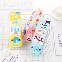 Cartoon Milk bottle school pencil case cute PU pen bag storage pouch Korea Stationery material office school supplies escolar Pencil Cases Boxes