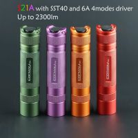 2023☎▩ Convoy S21A Flashlight Torch with SST40 S2 Plus 21700 Version Flash Light Green Purple Orange Red Camping Fishing Lanterna Led