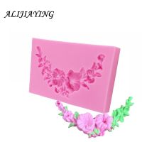 Flower Silicone Mold Flower Fondant Cake Decorating Moulds Confectionery Baking Tools Cake Mould D0754