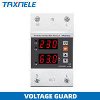 63A ราง Din 230โวลต์ปรับมากกว่าและภายใต้แรงดันไฟฟ้าอุปกรณ์ป้องกันป้องกันรีเลย์ตรวจสอบปัจจุบันจำกัดไฟกระชากป้องกัน3จุด54เมตร
