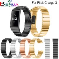 สายสร้อยข้อมือเหล็กสแตนเลสสำหรับ Fitbit 3สมาร์ทวอท์ชสำหรับ Fitbit 3สายนาฬิกาสำหรับ Fitbit 3