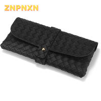 ZNPNXN 1ชิ้นเคสแว่นตาหนังถักเกลียวสำหรับแว่นตาเข็มขัดสแนปแบบเชือกรัดแว่นกันแดดแบบพกพากล่องเก็บแว่นกันแดด