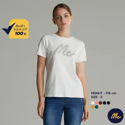 Mc Jeans เสื้อยืดแขนสั้น ผู้หญิง คอกลม ผ้านุ่ม ระบายอากาศได้ดี MTSZ770