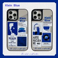 Casetify เคสโทรศัพท์มือถือแบบกระจก กันกระแทก ลาย Klein Blue สําหรับ iPhone 14 Pro MAX 14 Plus 13 Mini 12 Promax 11 XR X XS MAX 7G 7 Plus SE2020