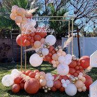 Matte Coral Red Balloon Garland Arch Kit Wedding Decorations Matte White Latex anniversary Balloon Set Birthday Party Supplies Balloons