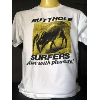 เสื้อนำเข้า Butthole Surfers Alive with Pleasure! Alternative Rock Punk Psychedelic Grunge Hardcore Retro Style Vintage ผ้า ไซส์